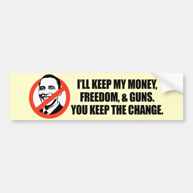 Anti-Obama Bumper Sticker (Front)