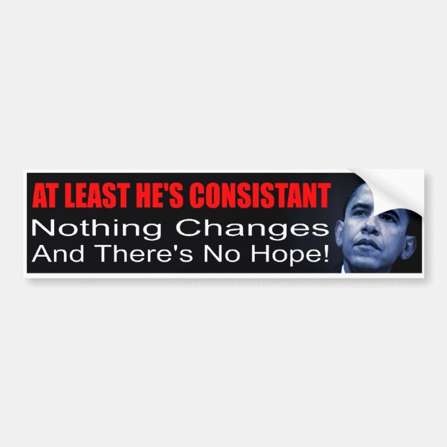 Anti-Obama Bumper Sticker (Front)