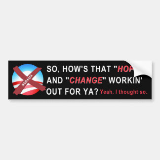 Anti-Obama Bumper Sticker (black)