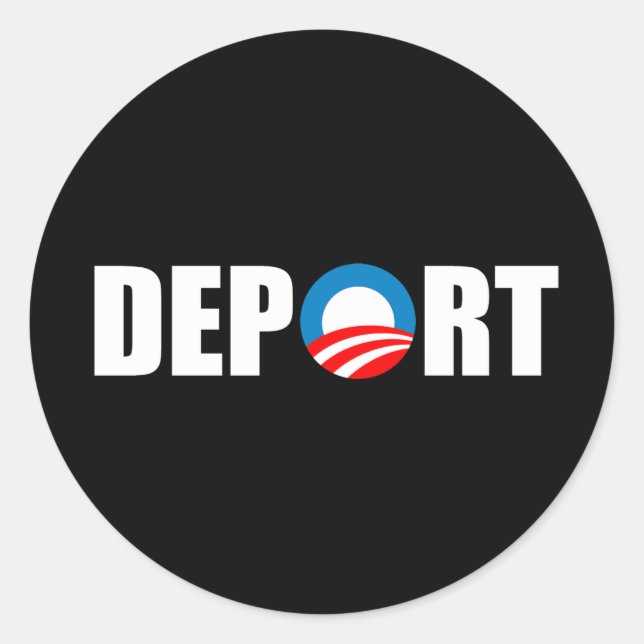 Anti-Obama bumper sticker - Deport Obama Now (Front)
