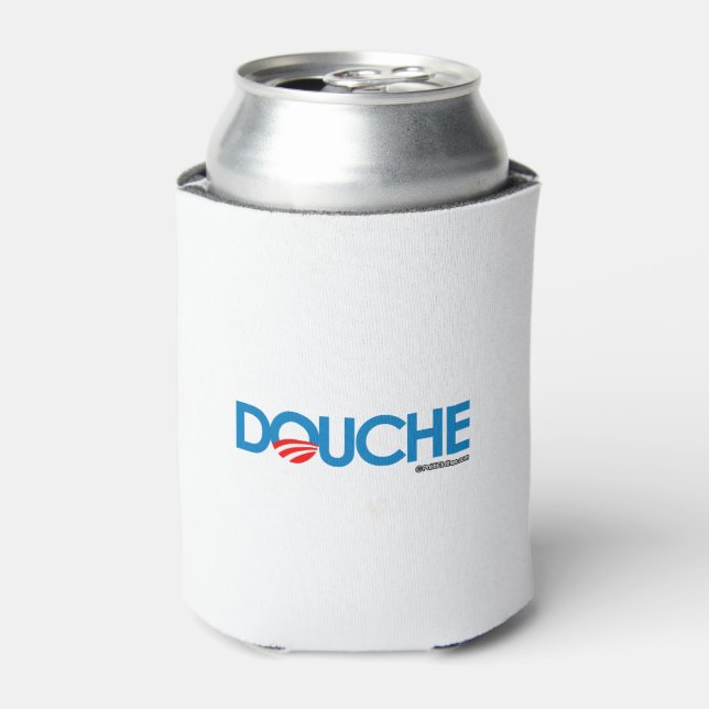 ANTI-OBAMA BUMPERSTICKER - D O U C H E CAN COOLER (Can Front)