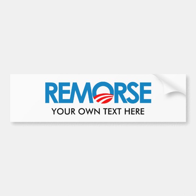 Anti-Obama Bumpersticker - Remorse Bumper Sticker (Front)