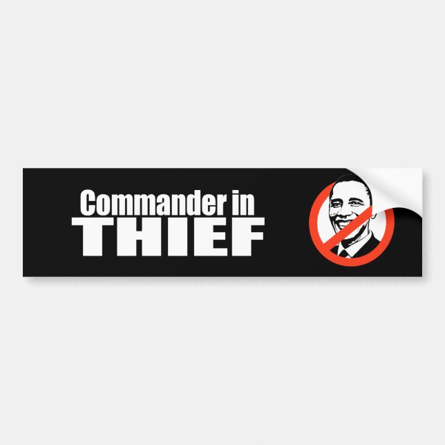 Anti-Obama - commander in thief 2 Bumper Sticker (Front)