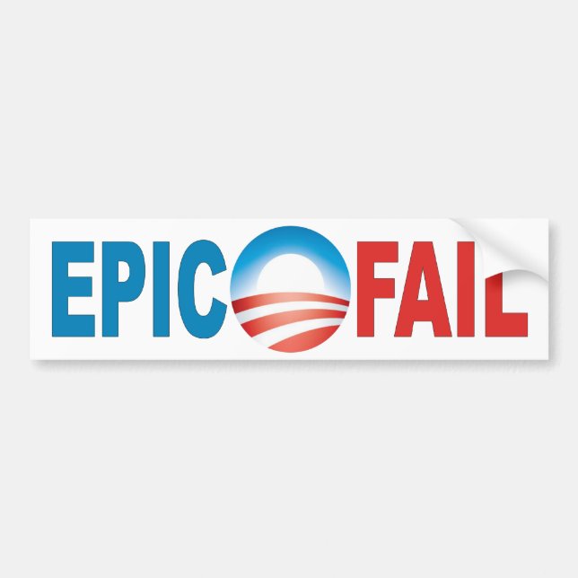 Anti-Obama Epic Fail bumper sticker (Front)