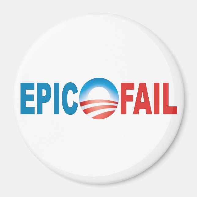 Anti-Obama Epic Fail magnet (Front)