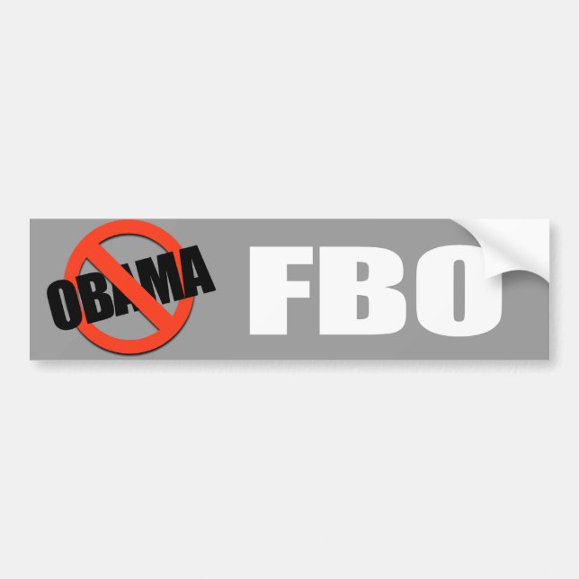 Anti-Obama - fbo Bumper Sticker (Front)