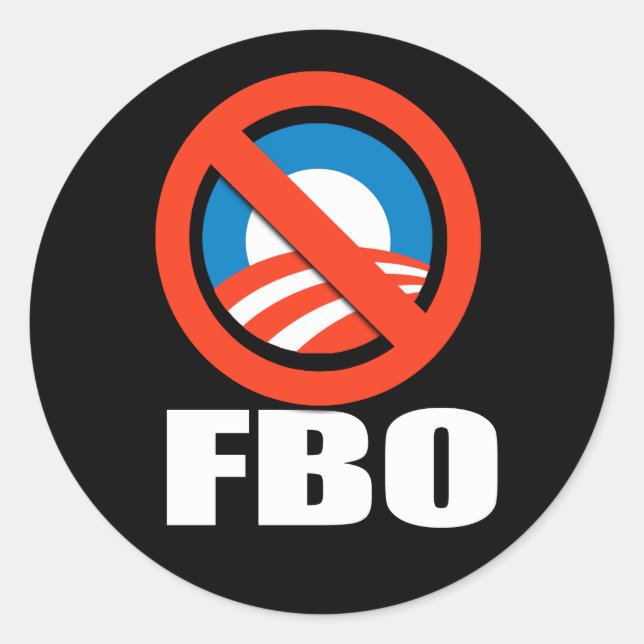 Anti-Obama - fbo Classic Round Sticker (Front)