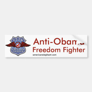 Anti-Obama Freedom Fighter Bumper Sticker