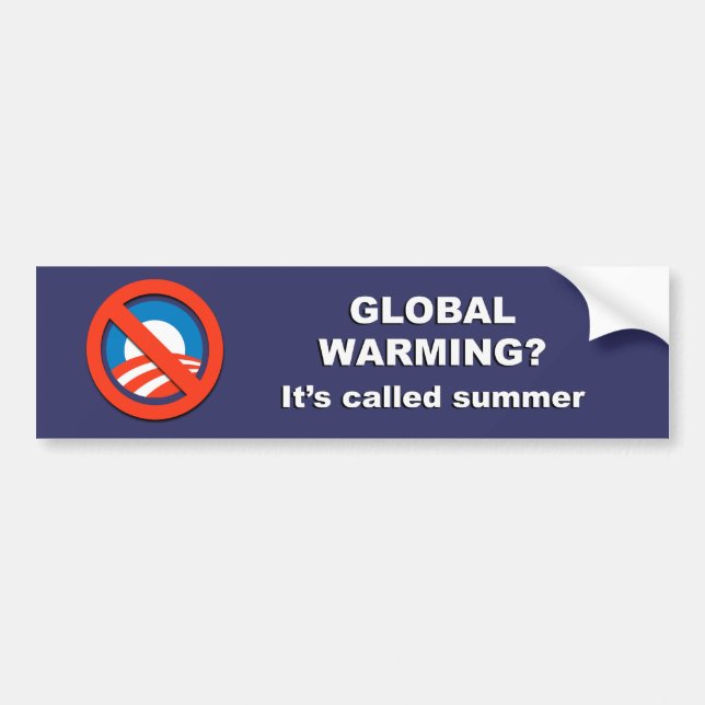 Anti-Obama - Global warming is called summer Bumper Sticker (Front)