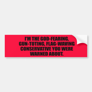 Anti-Obama - God fearing conservative Bumper Sticker