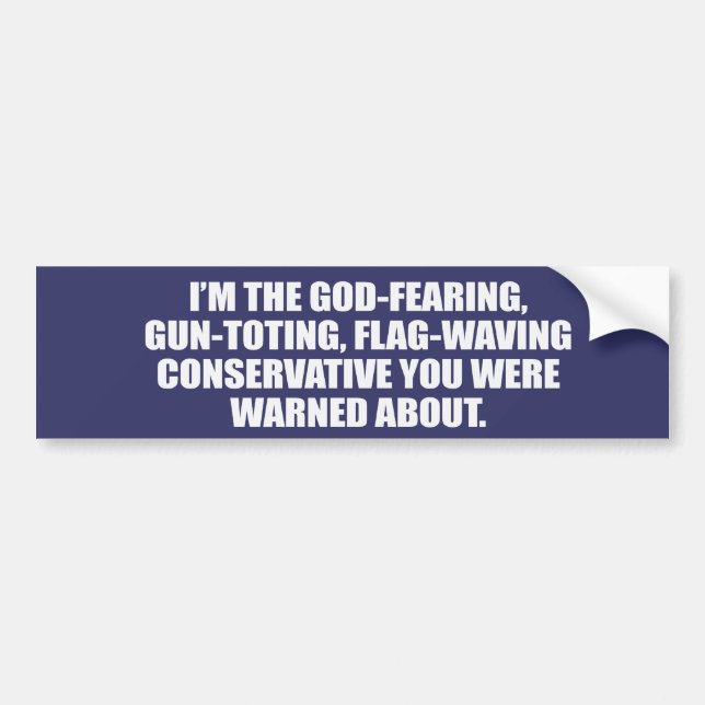 Anti-Obama - God fearing conservative Bumpersticke Bumper Sticker (Front)
