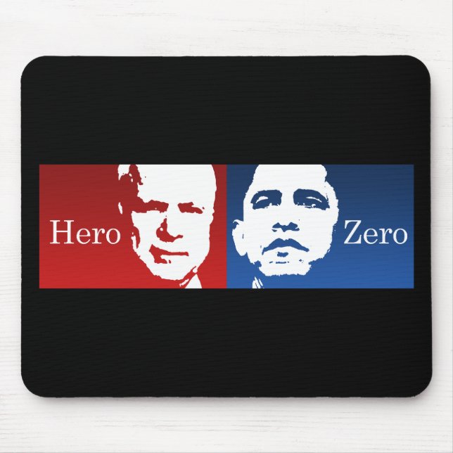 Anti-Obama - Hero vs. Zero Mouse Mat (Front)