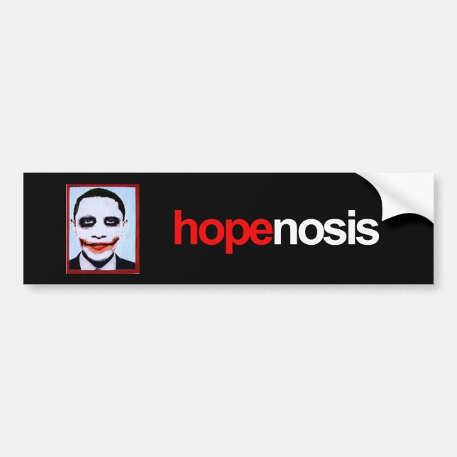 Anti-Obama - hopenosis Bumper Sticker (Front)