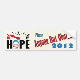 Anti Obama - Hope's Empty Bumper Sticker