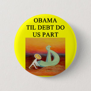 anti obama joke 6 cm round badge
