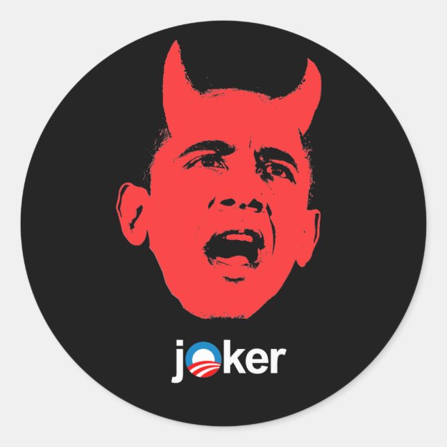 Anti-Obama - Joker Classic Round Sticker (Front)