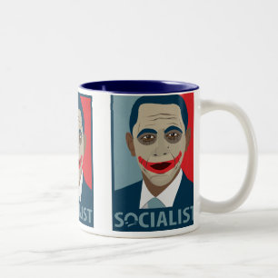 Anti-Obama Joker Socialist Two-Tone Coffee Mug