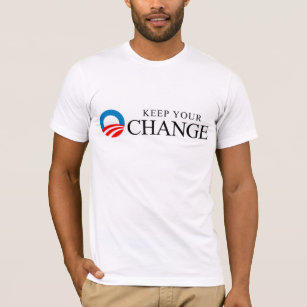 Anti-Obama - Keep your change black T-Shirt