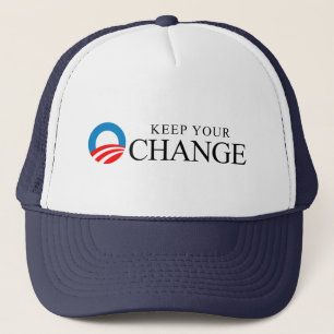 Anti-Obama - Keep your change black Trucker Hat