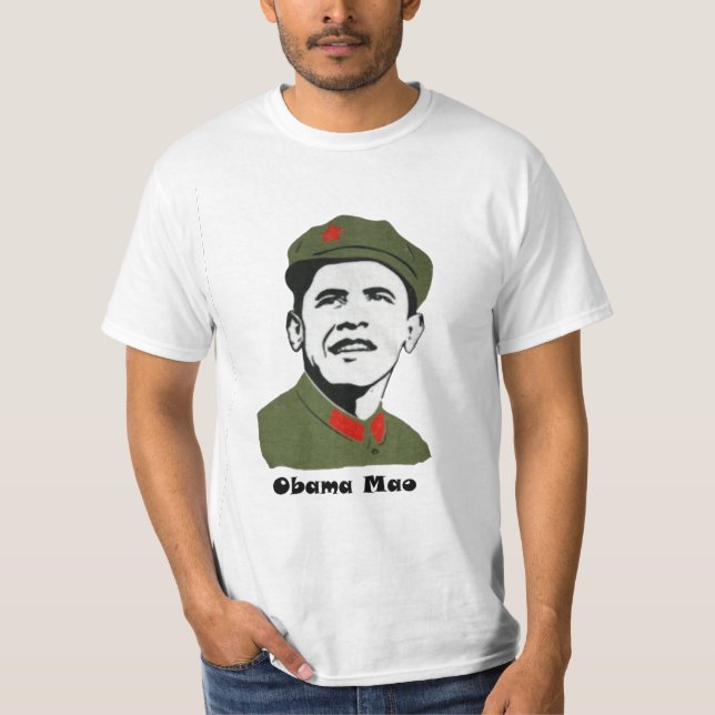 Anti Obama Mao Politics T shirt Conservative (Front)