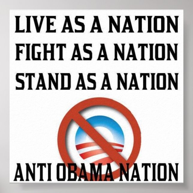 Anti Obama Nation Poster (Front)