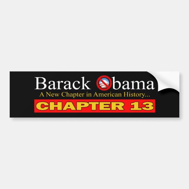Anti-Obama - New Chapter...Bankruptcy Bumper Sticker (Front)