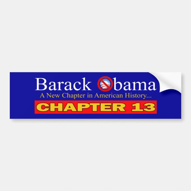 Anti-Obama - New Chapter...Bankruptcy Bumper Sticker (Front)