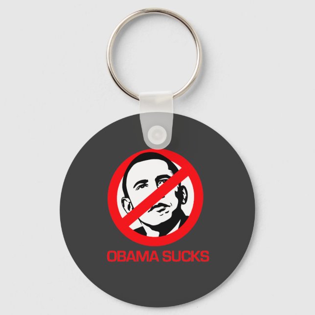 Anti-Obama - Obama Sucks Key Ring (Front)