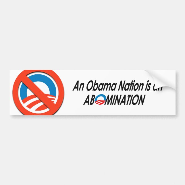 Anti-Obama - Obamanation 2 Bumper Sticker (Front)