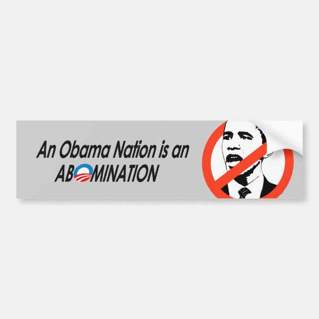 Anti-Obama - Obamanation 2 Bumper Sticker (Front)
