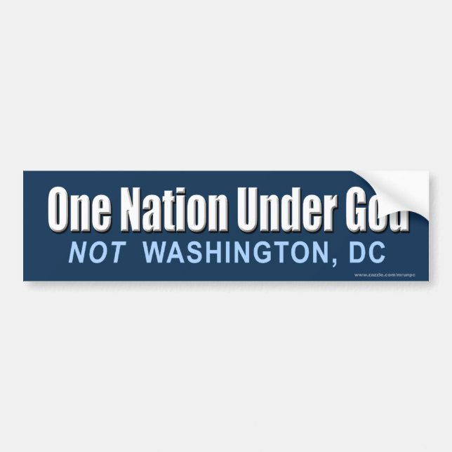 anti Obama "One Nation Under God" Sticker (Front)