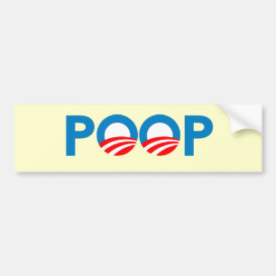 ANTI-OBAMA - POOP BUMPER STICKER