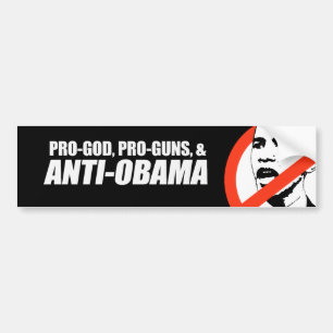 Anti-Obama - PRO-GOD PRO-GUNS ANTI-OBAMA Bumpersti Bumper Sticker