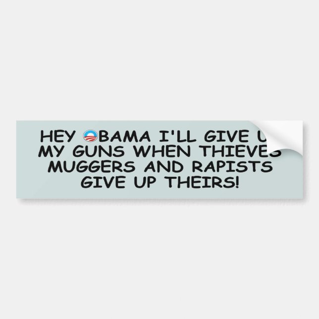 Anti Obama pro guns no more Obama Bumper Sticker (Front)