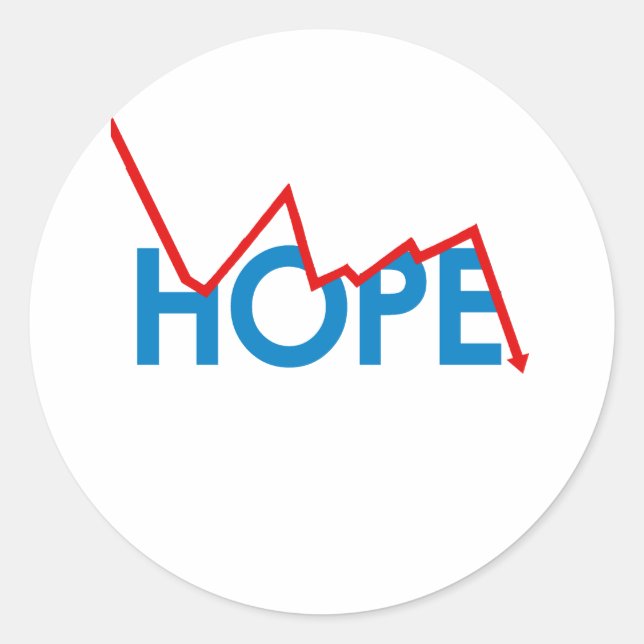 Anti-Obama - Shattered Hope Classic Round Sticker (Front)