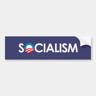 Anti-Obama - Socialism white Bumper Sticker