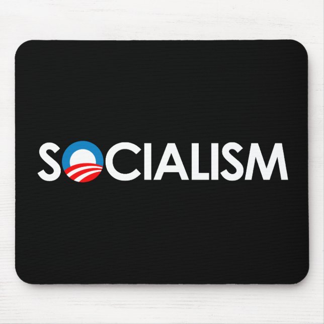 Anti-Obama - Socialism white Mouse Mat (Front)