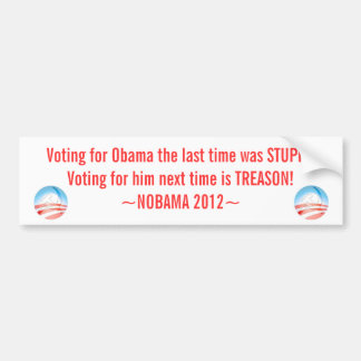 Anti Obama Sticker, NOBAMA 2012, Bumper Sticker