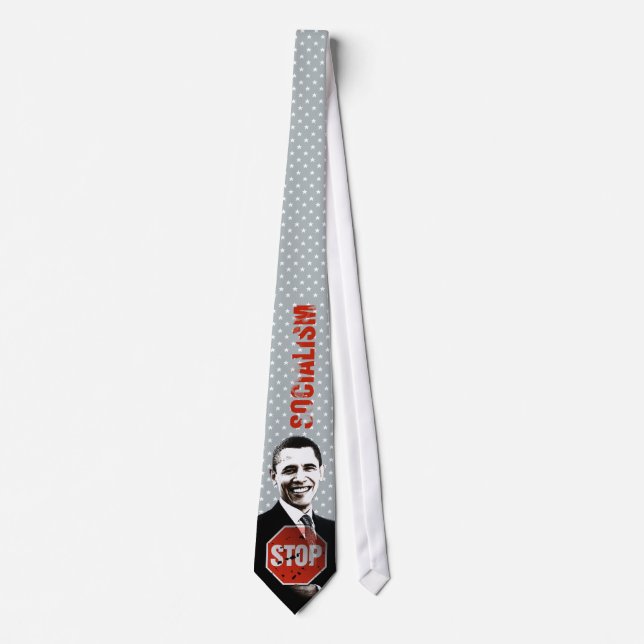 Anti-Obama - STOP Socialism - Tie (Front)