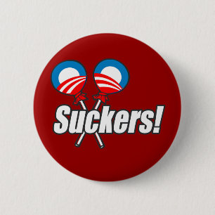 Anti-Obama - Suckers 6 Cm Round Badge