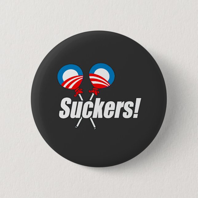 Anti-Obama - Suckers 6 Cm Round Badge (Front)