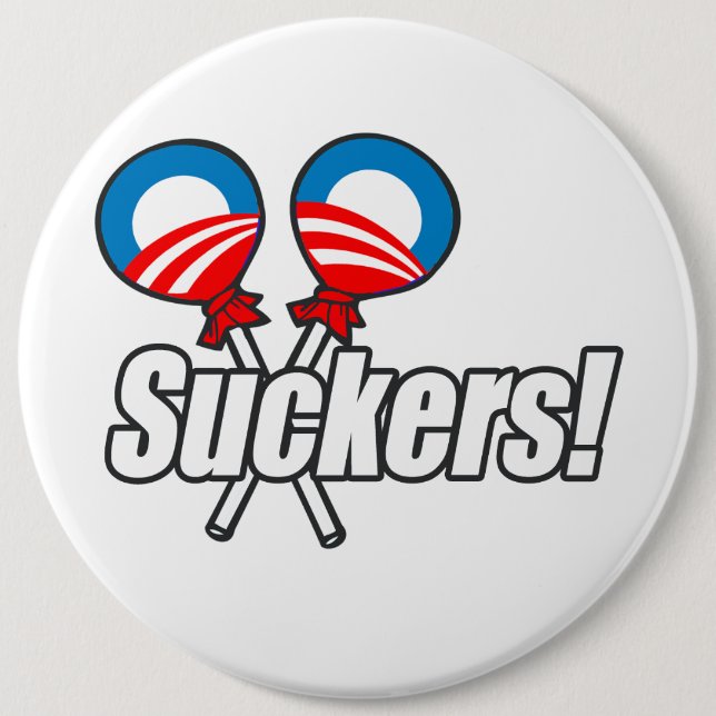 Anti-Obama - Suckers 6 Cm Round Badge (Front)