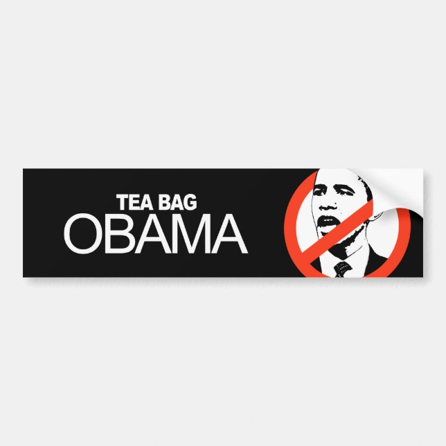 Anti-Obama - Tea Bag Obama Bumper Sticker (Front)