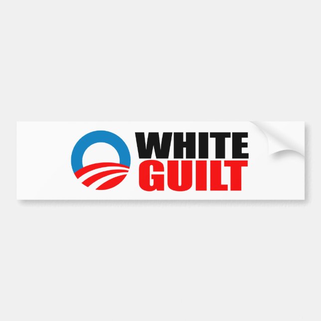Anti-Obama - WHITE GUILT Bumper Sticker (Front)