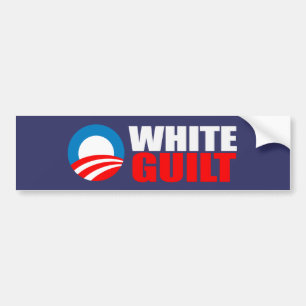 Anti-Obama - WHITE GUILT Bumpersticker Bumper Sticker
