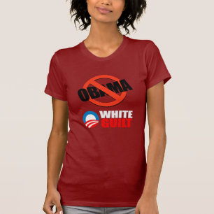 Anti-Obama - WHITE GUILT Bumpersticker T-Shirt