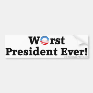 Anti-Obama "Worst President Ever" Bumper Sticker