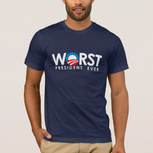 Anti-Obama - Worst President Ever white T-Shirt