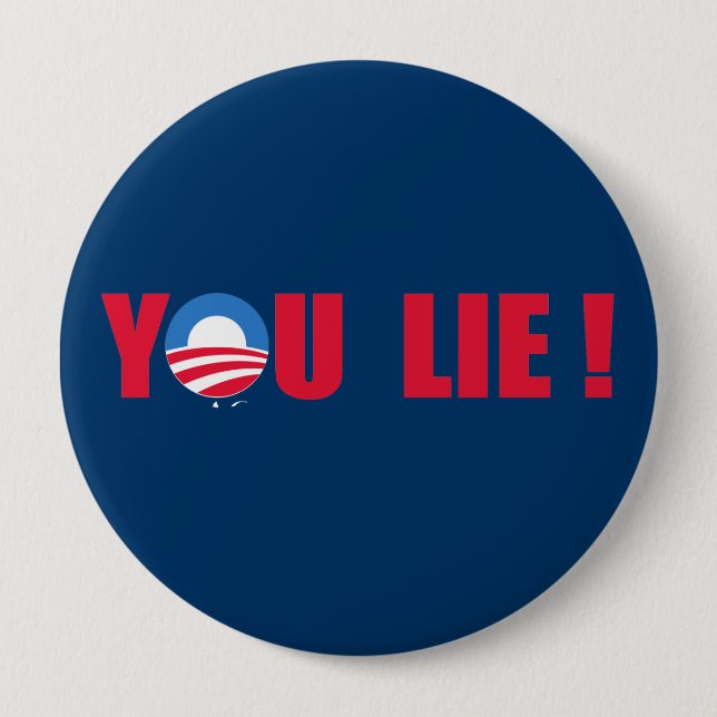 Anti-Obama - You Lie 10 Cm Round Badge (Front)