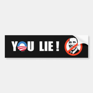 Anti-Obama - You Lie Bumper Sticker white